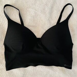 PINK - Wireless Push Up Bra, Black, Size Large